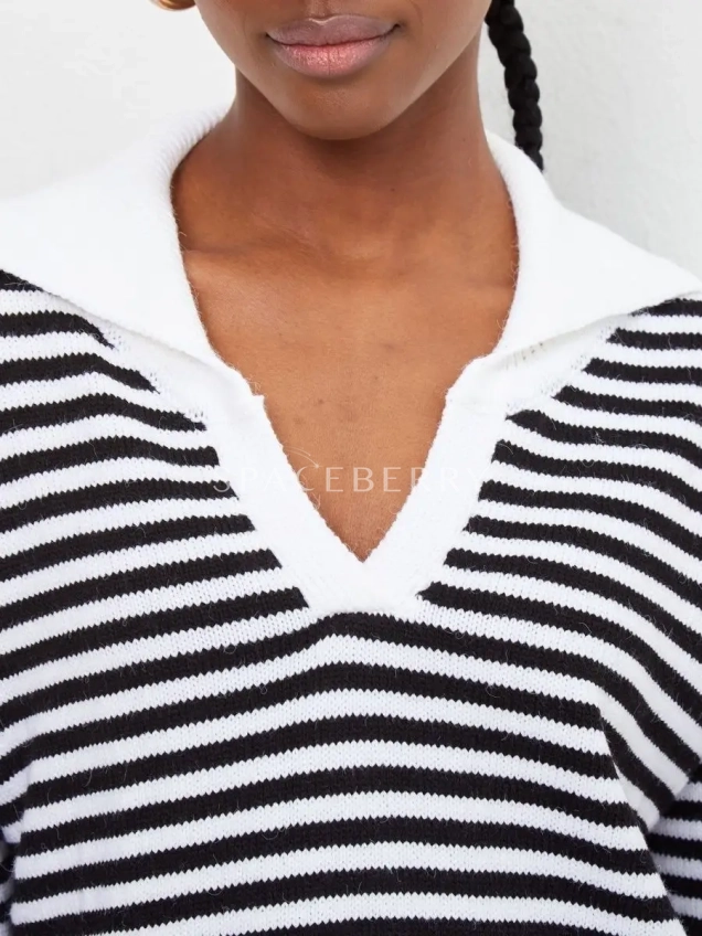 Женский вязаный свитер оверсайз, джемпер